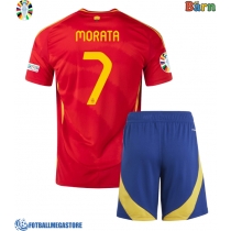 Fotballdrakt Barn Spania Alvaro Morata #7 Hjemmedraktsett EM 2024 Kortermet (+ Korte bukser)